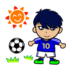 Soccer boy daily sticker Blue&10