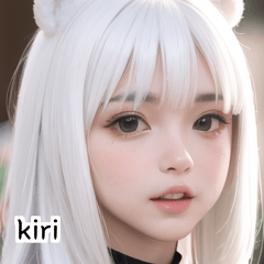 white pretty panda girl kiri