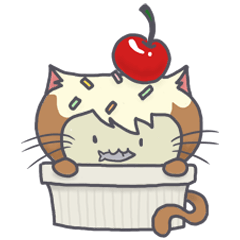 Cat the Cupcake (Brown Cat Version)