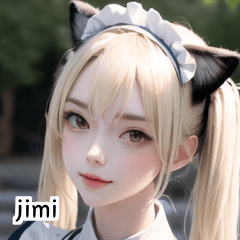 pretty blonde maid girl jimi