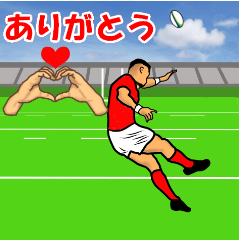 Greeting PopUp Stickers of Rugby Fun1