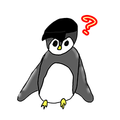 penguin with a hat