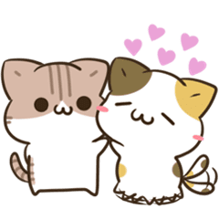 moving unmotivated calico cat Sticker18