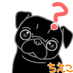 yadorihoya_Chieko's Pug moving Sticker 1