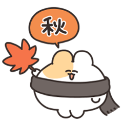 Sticker of a loose hamster Autumn