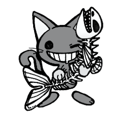 Shadow cat with Fishbone!