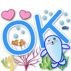 cute blue seal-Practical stickers