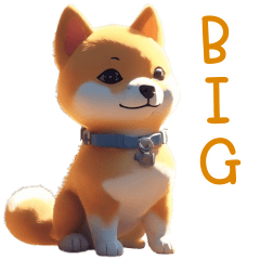 Shaba hyper cute dog (Big Sticker)