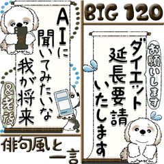 【Big】シーズー犬 120『俳句風と一言』