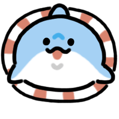 Stiker lumba-lumba animasi