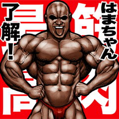 Hamachan dedicated Muscle macho sticker+