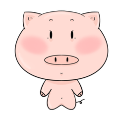 可愛い豚の表情