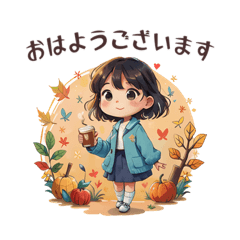 秋の挨拶〜日常会話の敬語スタンプ