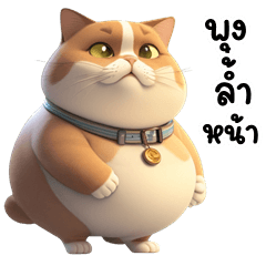 Funny fat cat (Big Stickers)