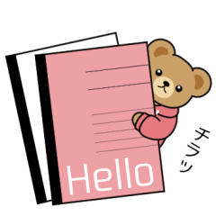 Teddy Bear Stickers[Stationery RED]