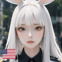 EN 흰색 경찰 토끼 소녀