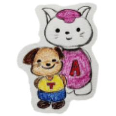 Cat and Dog Family Stickers