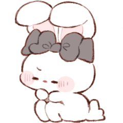 Rabbit in a bad mood Sticker