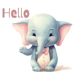 AIyara Cute Baby Elephant V.01