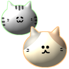 3D cat stickers 2