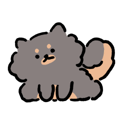 Fluffy Black Tan Pomeranian (Revised)