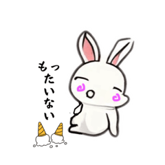 Cute whitish rabbit