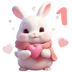 Rabbit cute number one