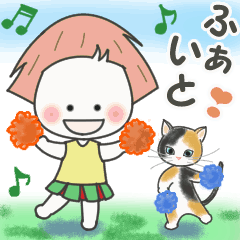 Shiromaruko-chan and Nyan-kun stickers 6