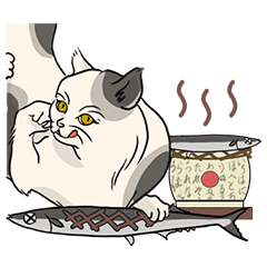Kucing gaya ukiyo-e Jepang