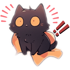 Cute Black Cat For Everyday Word