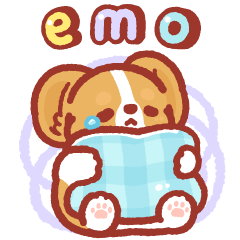 Corgi KaKa: I'm EMO(Abbr. Words Sticker)