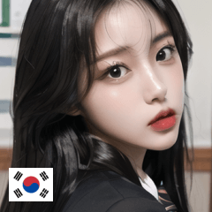 KR korean school uniform girl