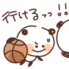 Panda doing his best in the basket ball