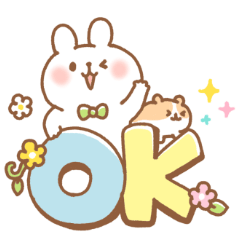 Rabbit and guinea pig friend – LINE stickers | LINE STORE
