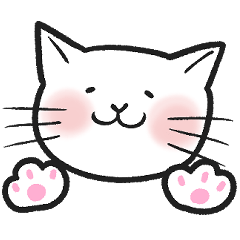 a simple cat feeling sticker