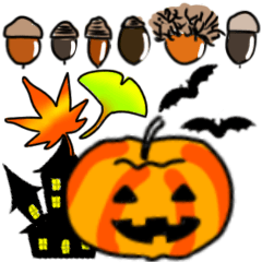 Acorn & Halloween Stickers