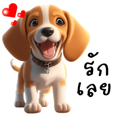 Beagle A funy dog (Big Stickers)