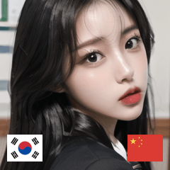 KR CN korean school uniform girl
