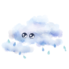 Cuddly watercolor transparent sticker