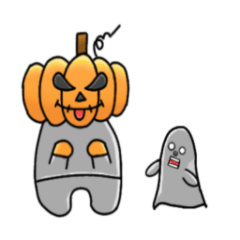 Halloween pumpkin ghost cute