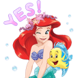 Stiker Animasi Little Mermaid (Sopan)