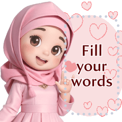 Message Stickers (Hijab) Eng ver