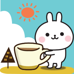 Summer to Autumn rabbit's daily sticker