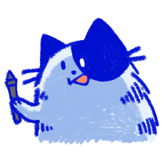 藍色貓貓的日常 - 今天畫圖了嗎(無字版)