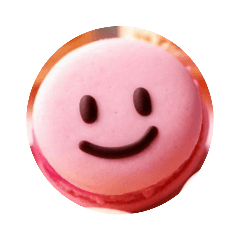 A macaron with a rich expression.