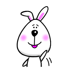 Cute happy rabbit stickers