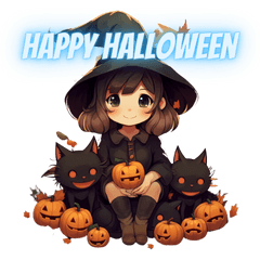 Happy Halloween cute characters