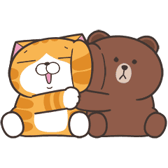Lan Lan Cat × BROWN & FRIENDS Stickers