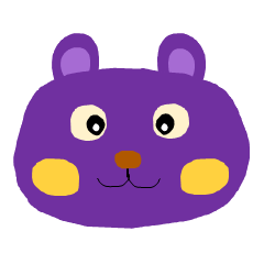 purple cute little bear