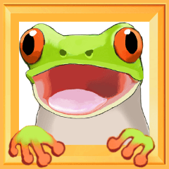 [Red-eyed tree frog]Pop-up!